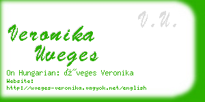 veronika uveges business card